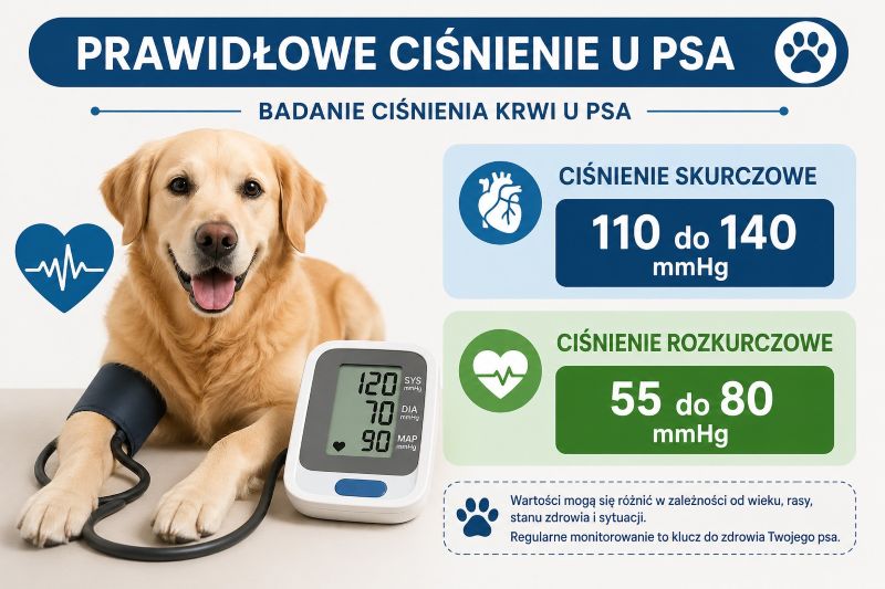 Ciśnienie u psa - prawidłowe ciśnienie