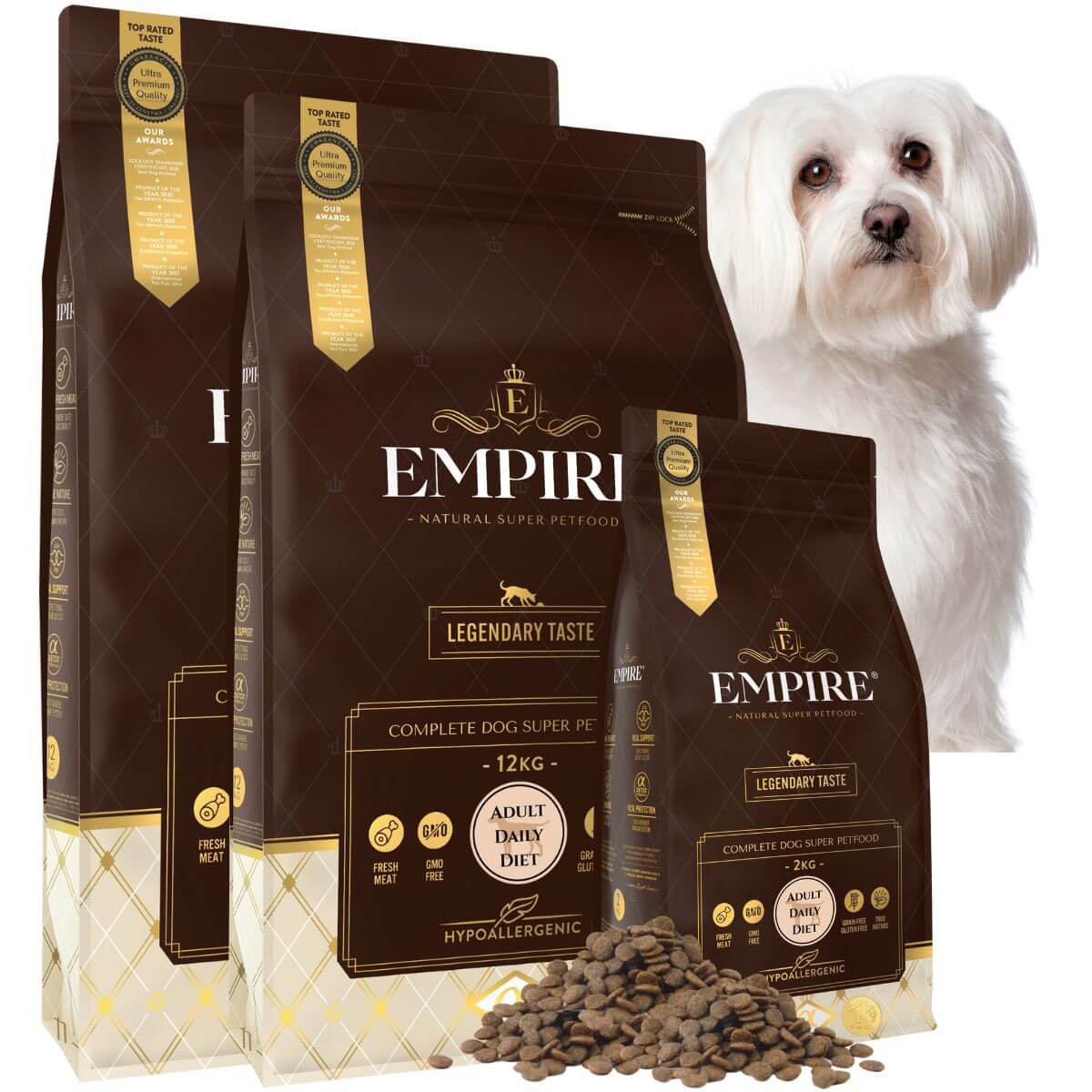 EMPIRE Hipoalergiczna Karma Dla Dorosłych Maltańczyków 24kg + 2kg PROMO PAKIET!