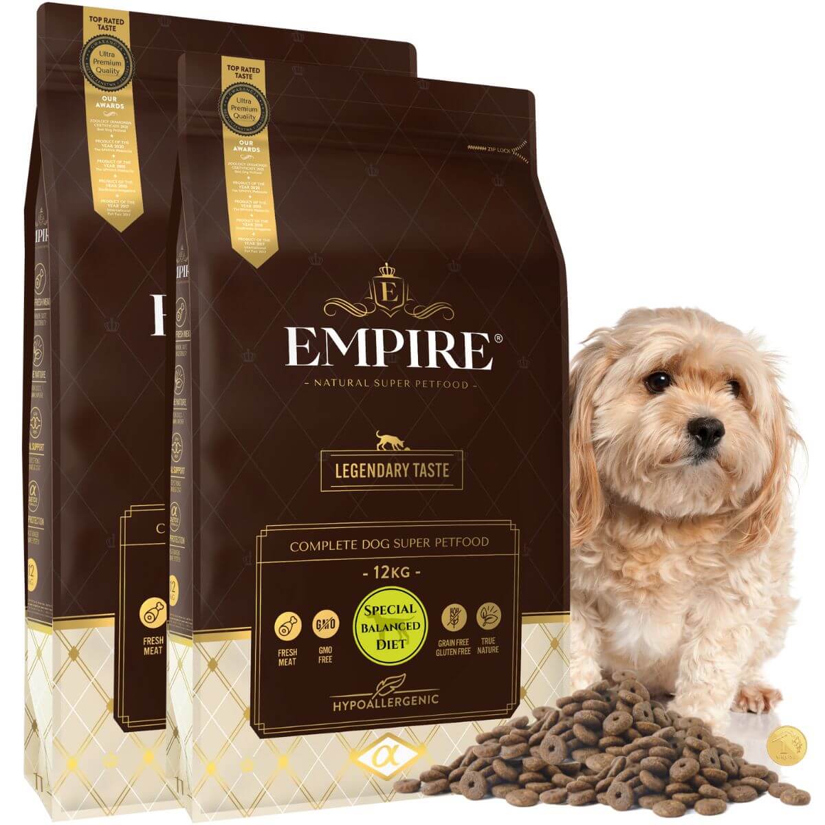 Empire Petfood Karma Dla Dojrzałych Psów, Psów po Kastracji i Psów z Nadwagą Wszystkich Ras 24kg - PROMO PAKIET