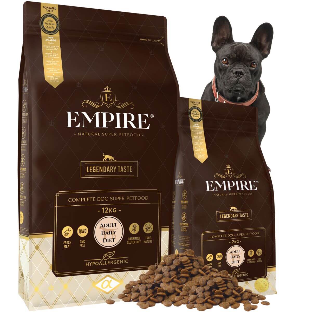 EMPIRE Hipoalergiczna Karma dla Dorosłych Buldogów Francuskich 12kg + 2kg PROMO