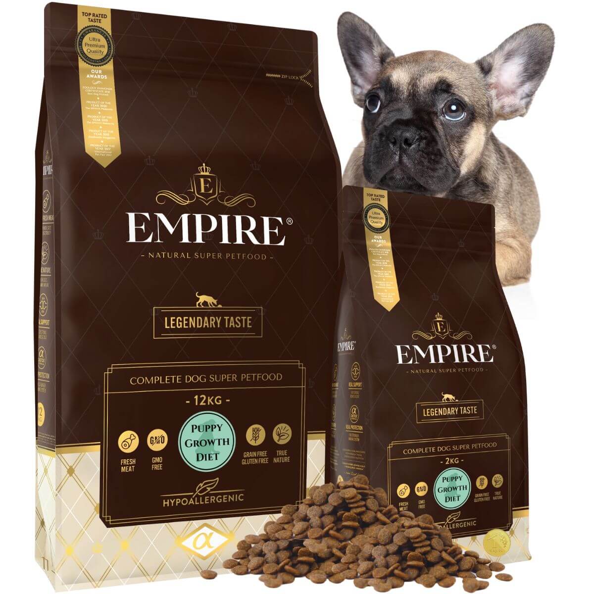EMPIRE Hipoalergiczna Karma dla Szczeniaków i Juniorów Buldoga Francuskiego 12kg + 2kg PROMO