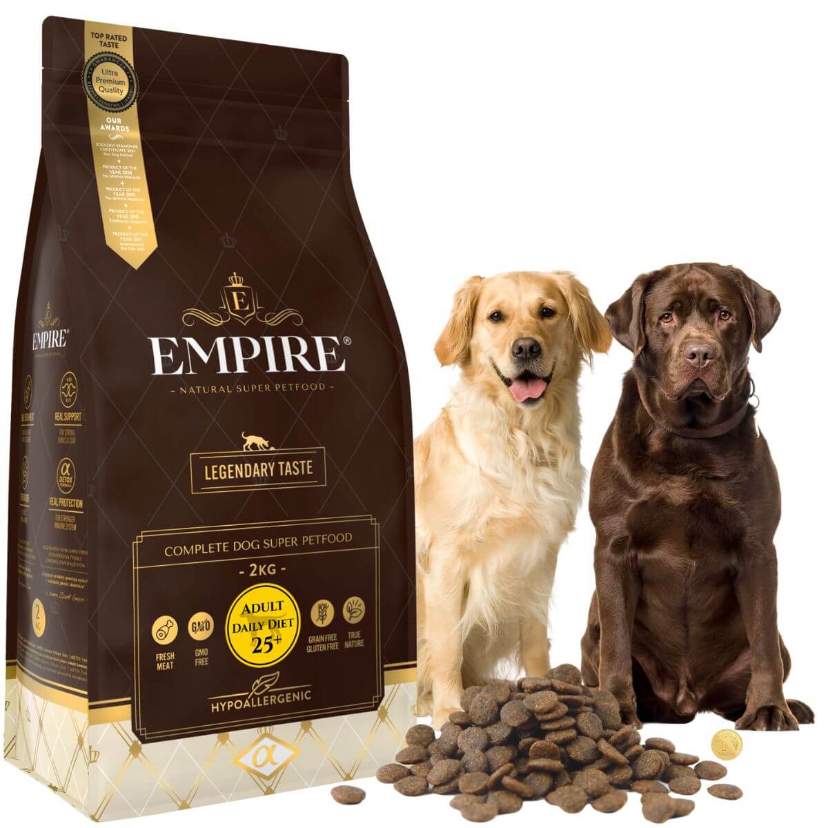 EMPIRE Hipoalergiczna Karma dla Psów Dorosłych Dużych Ras 1.8kg+200g Gratis