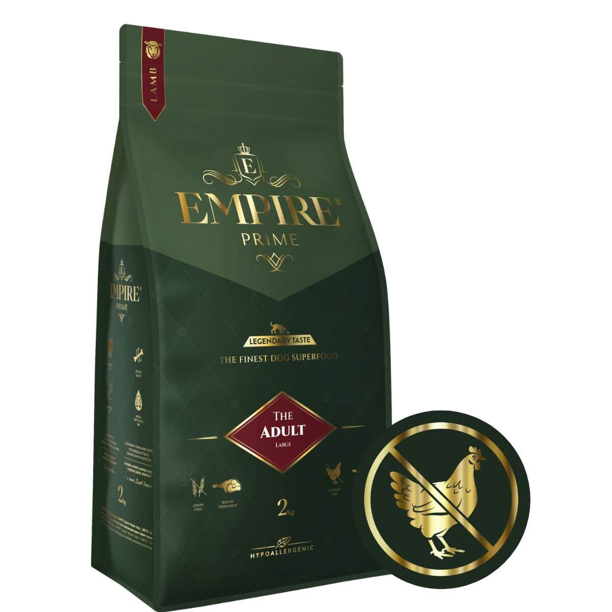 Monobiałkowa karma dla dorosłych psów rasy duże - hipoalergiczna - bez kurczaka 2kg Empire Prime
