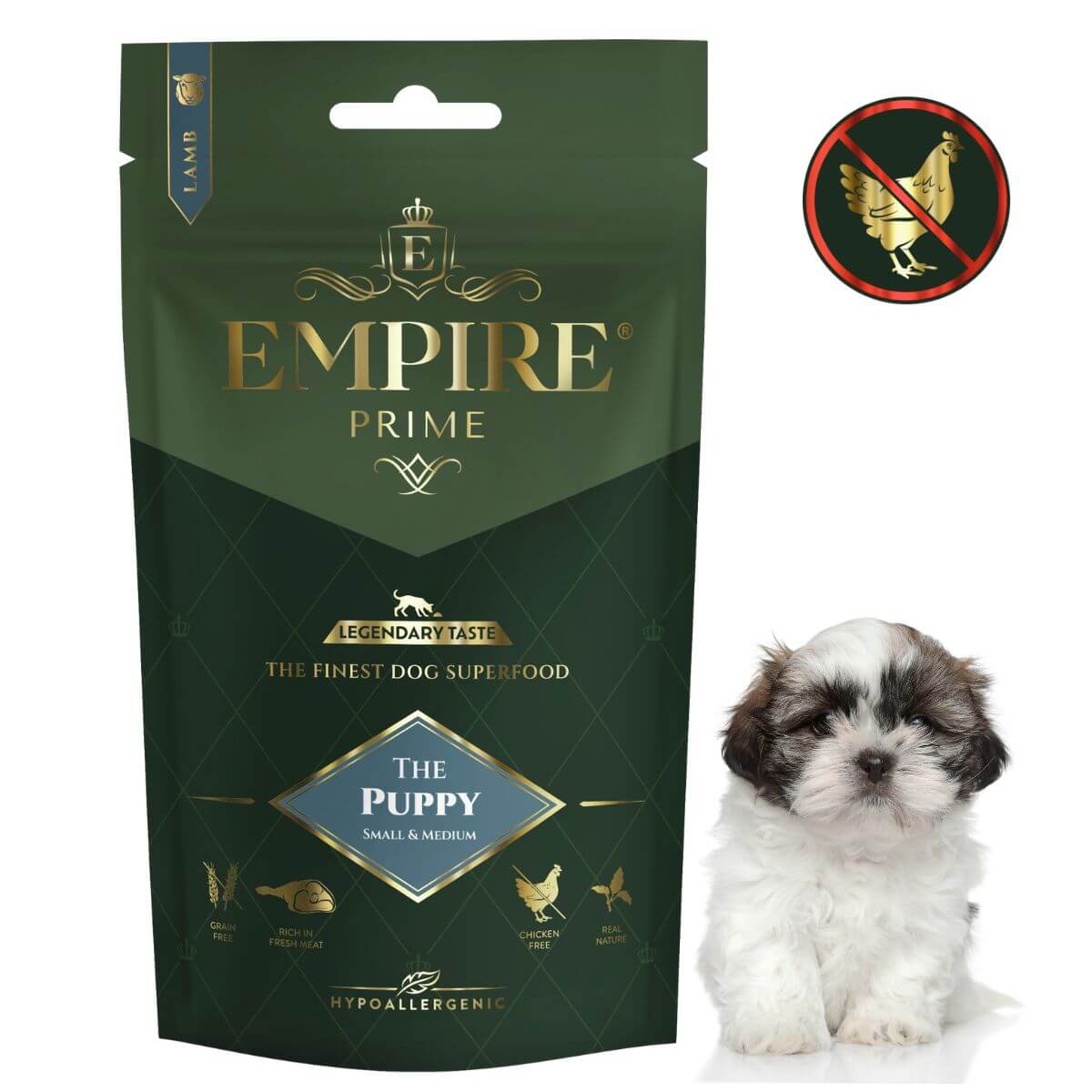 Monobiałkowa karma dla szczeniaków i juniorów shih tzu - hipoalergiczna - bez kurczaka 50g Empire Prime