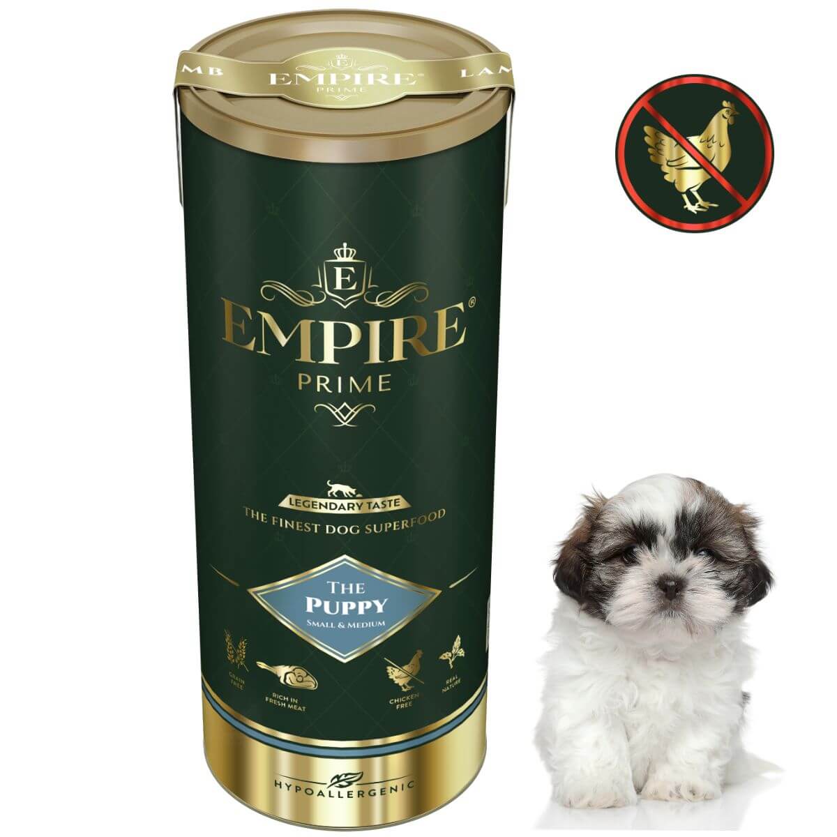 Monobiałkowa karma dla szczeniaków i juniorów shih tzu - hipoalergiczna - bez kurczaka 340g Empire Prime