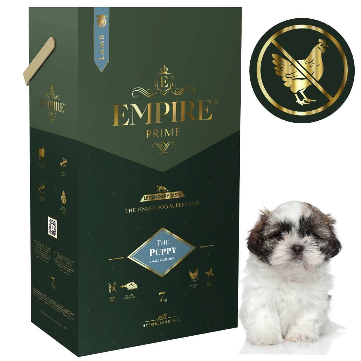 Monobiałkowa karma dla szczeniaków i juniorów shih tzu - hipoalergiczna - bez kurczaka 7kg Empire Prime