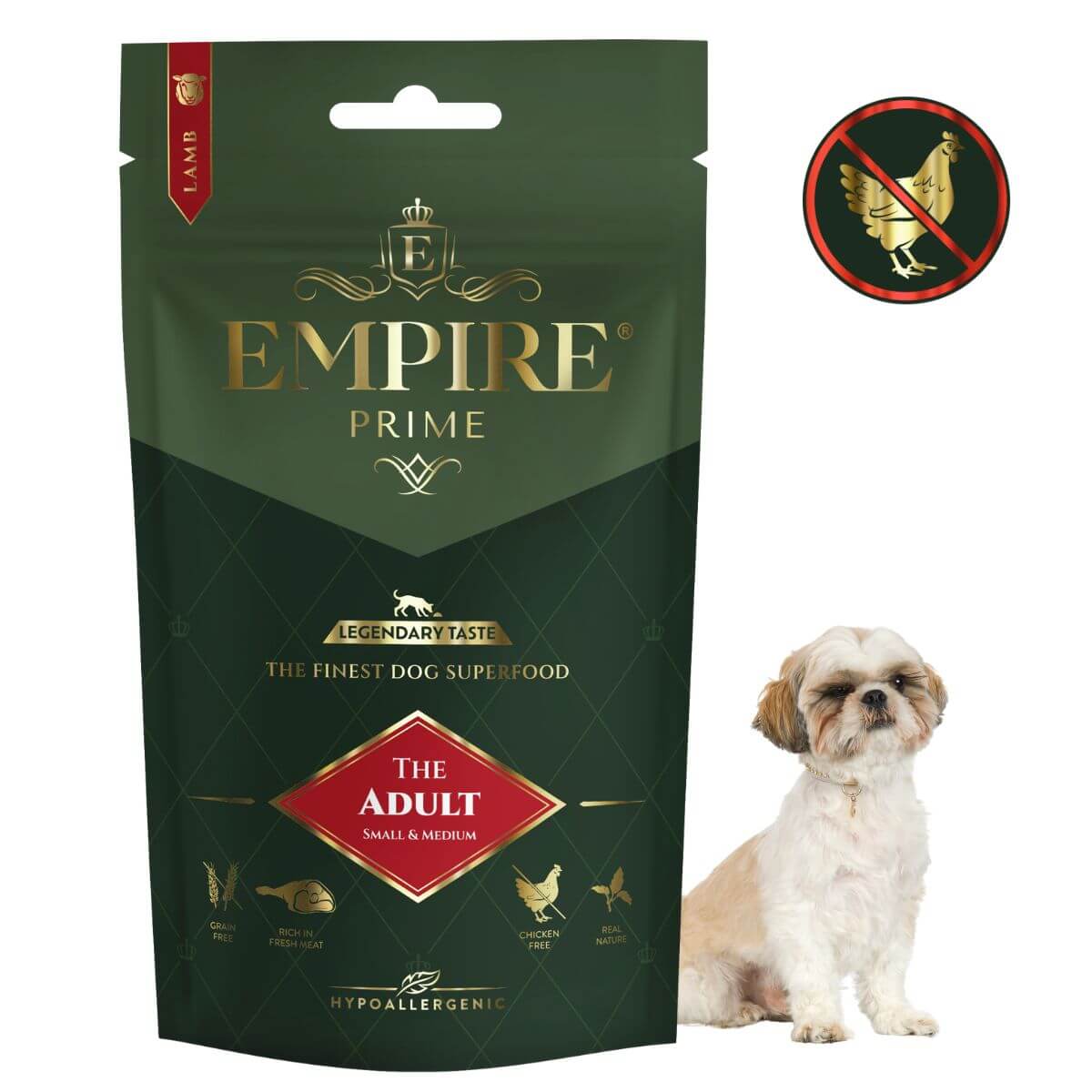 Monobiałkowa karma dla dorosłych shih tzu - hipoalergiczna - bez kurczaka 50g Empire Prime