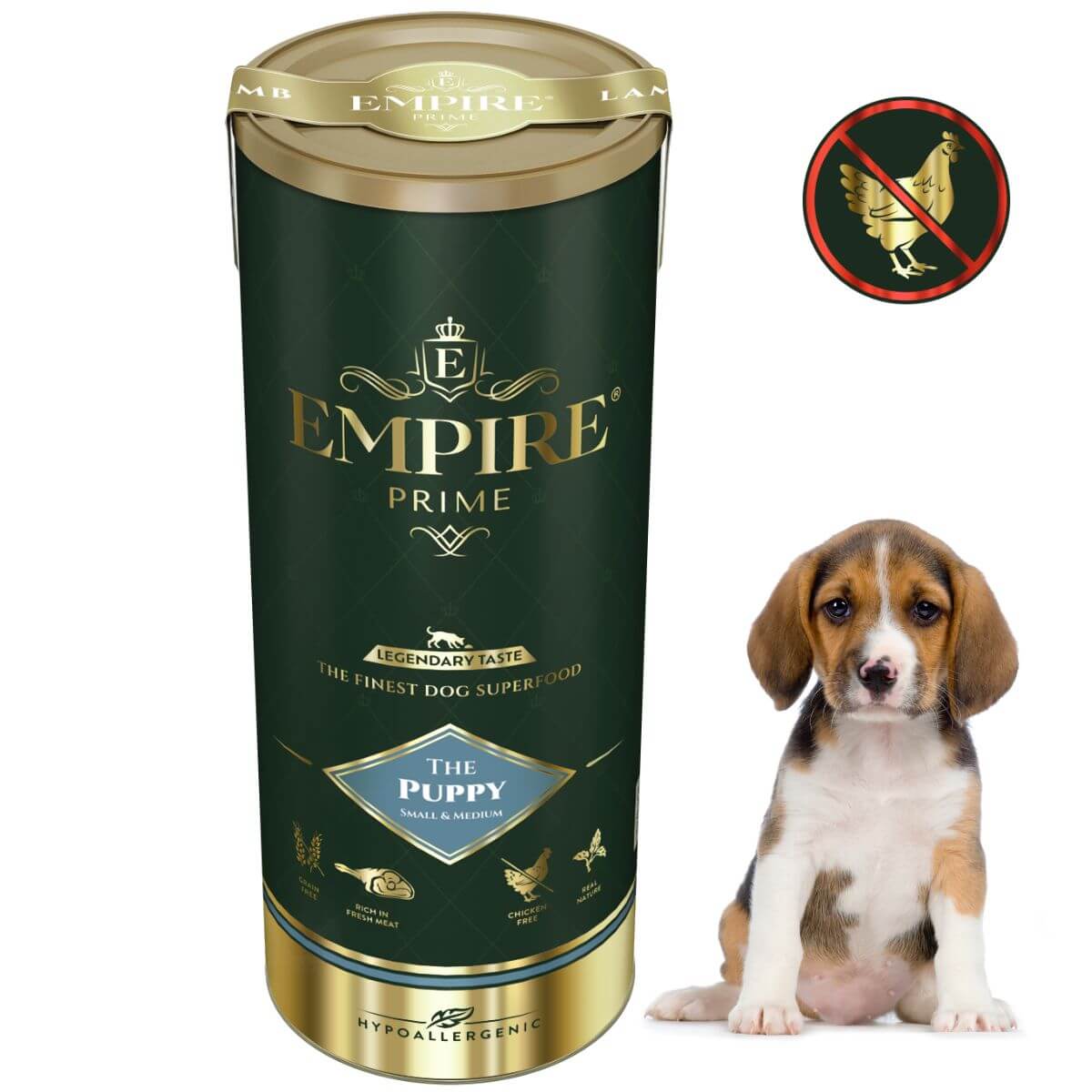 Monobiałkowa karma dla szczeniaków i juniorów beagle - hipoalergiczna - bez kurczaka 340g Empire Prime