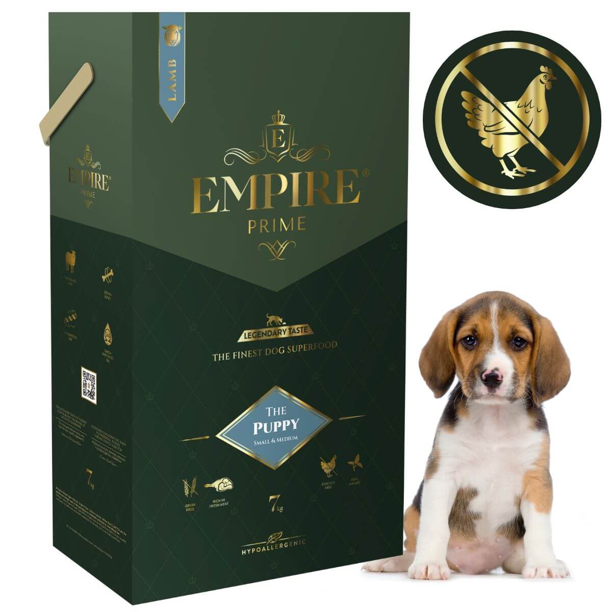 Monobiałkowa karma dla szczeniaków i juniorów beagle - hipoalergiczna - bez kurczaka 7kg Empire Prime