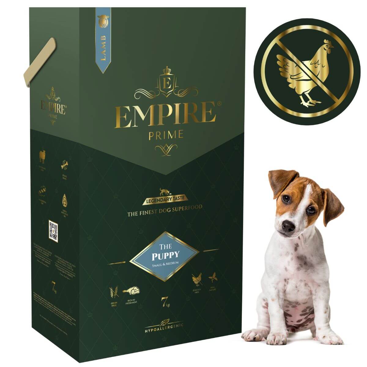 Monobiałkowa karma dla szczeniaków i juniorów jack russel terrier'a - hipoalergiczna - bez kurczaka 7kg Empire Prime