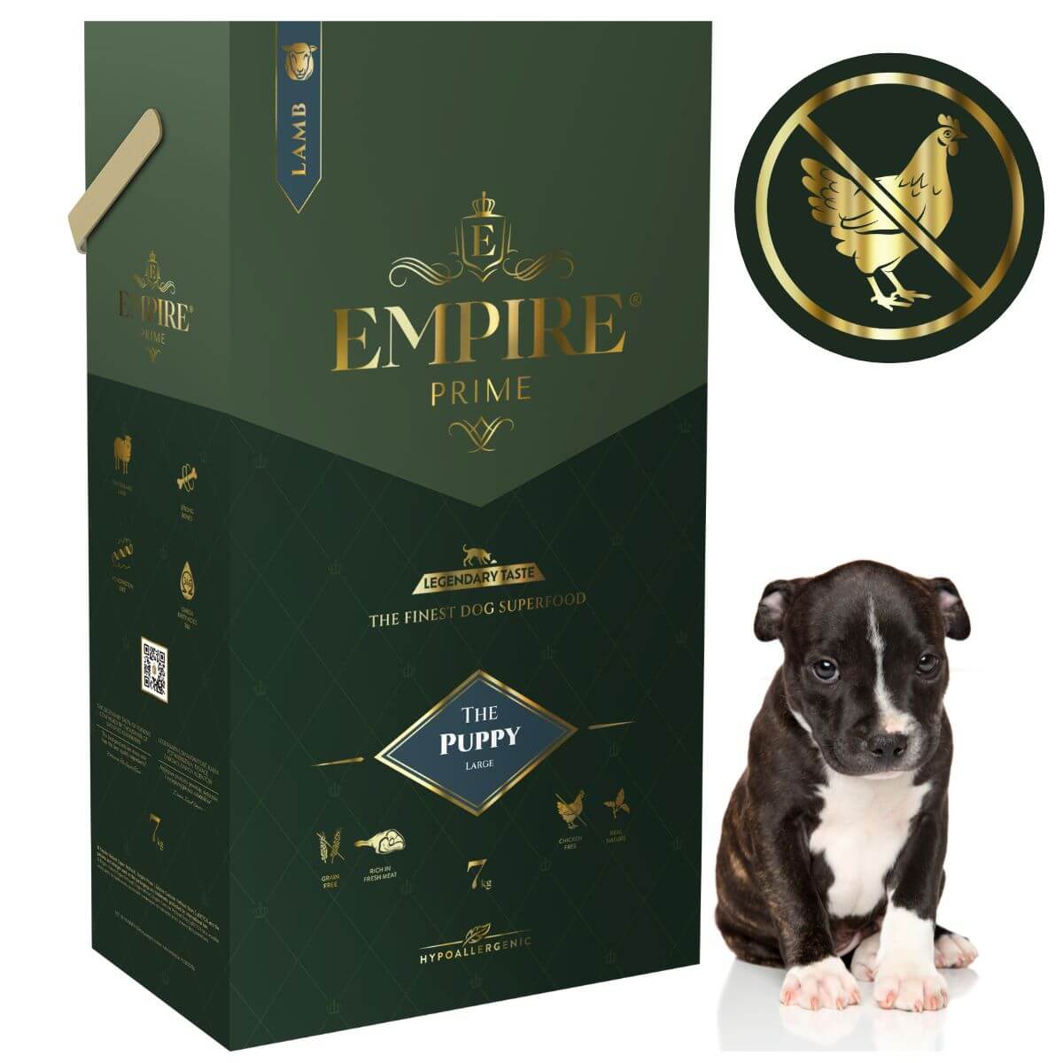 Monobiałkowa karma dla szczeniaków i juniorów amstaff'a - hipoalergiczna - bez kurczaka 7kg Empire Prime