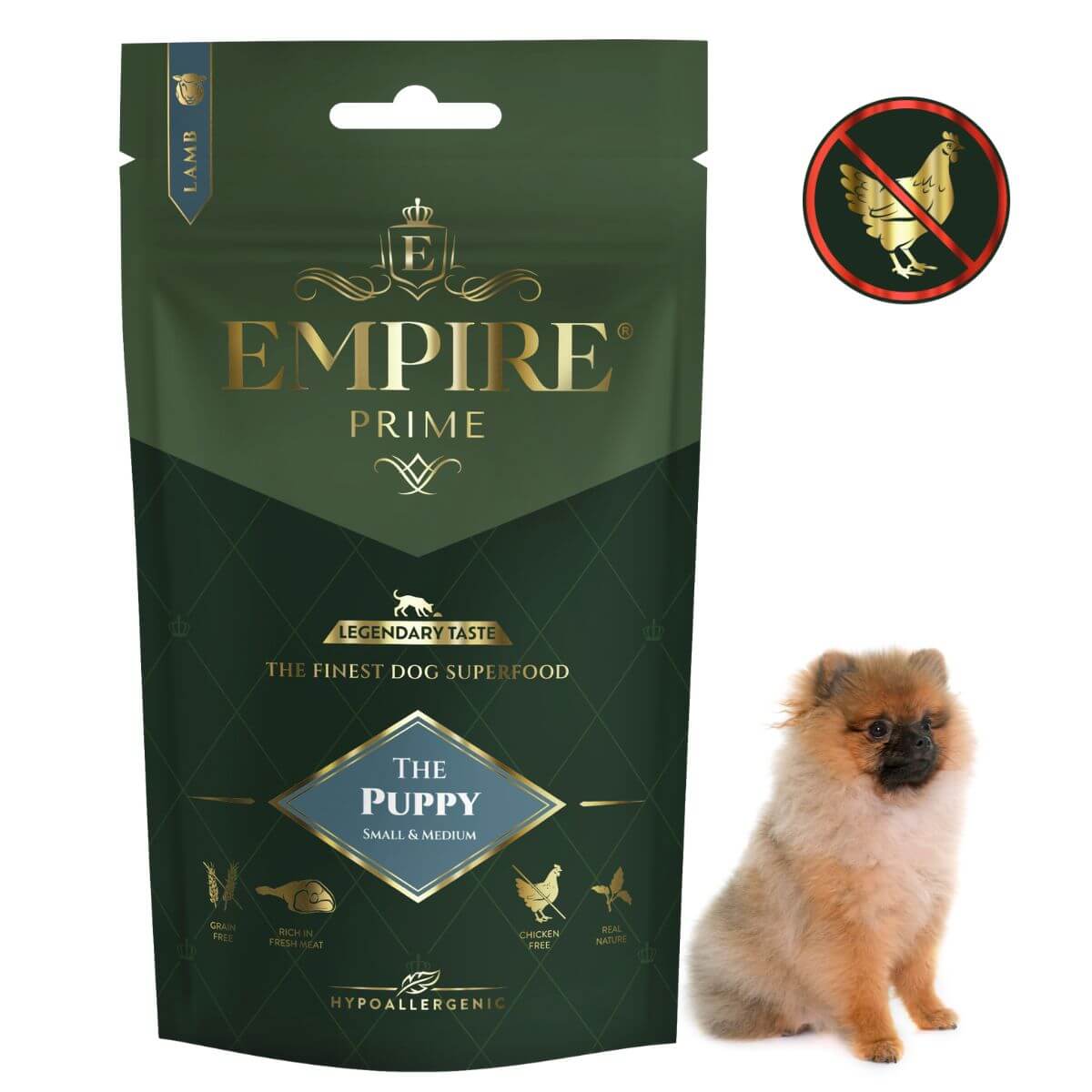 Monobiałkowa karma dla szczeniaków i juniorów pomeraniana - hipoalergiczna - bez kurczaka 50g Empire Prime