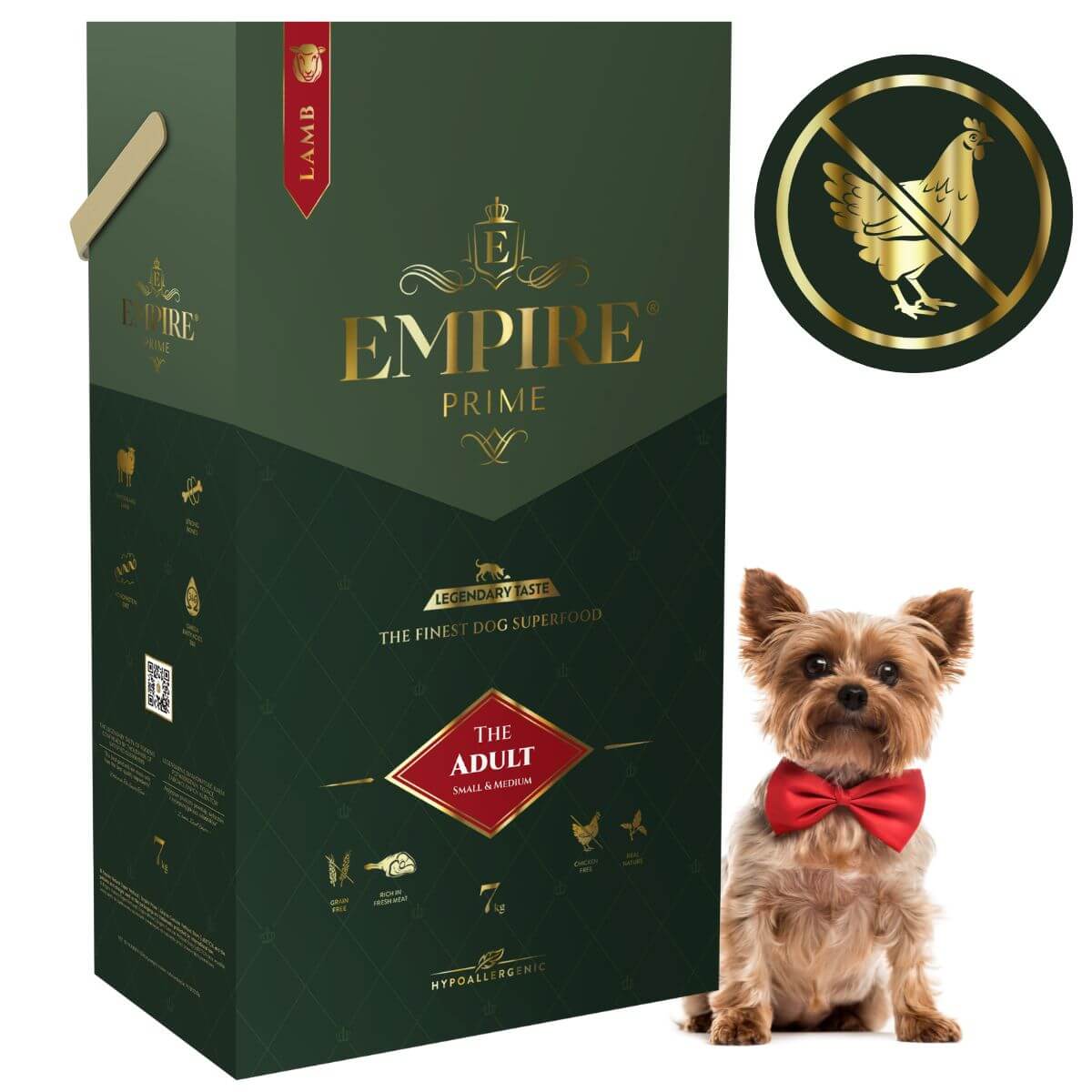 Monobiałkowa karma dla dorosłych yorków - hipoalergiczna - bez kurczaka 7kg Empire Prime