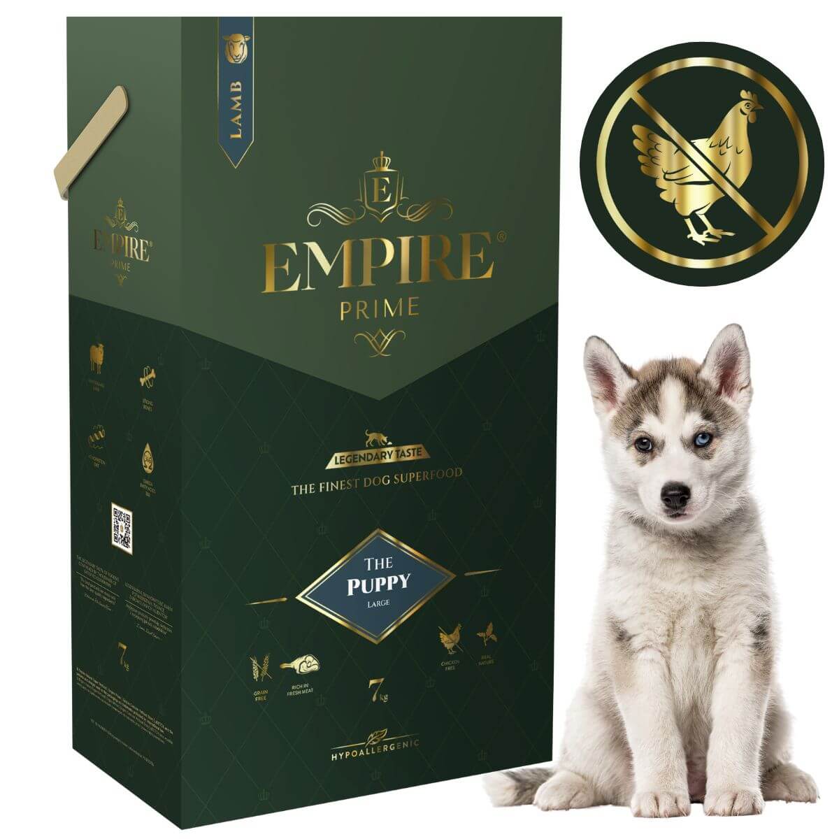 Monobiałkowa karma dla szczeniaków i juniorów rasy duże - hipoalergiczna - bez kurczaka 7kg Empire Prime