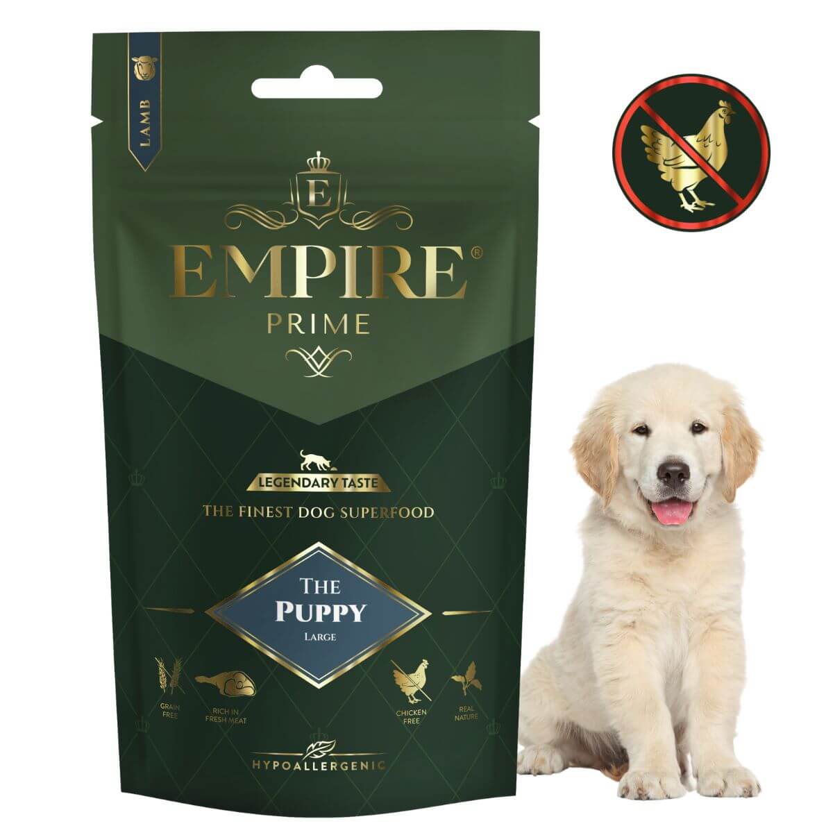Monobiałkowa karma dla szczeniaków i juniorów golden retriever'a - hipoalergiczna - bez kurczaka 50g Empire Prime