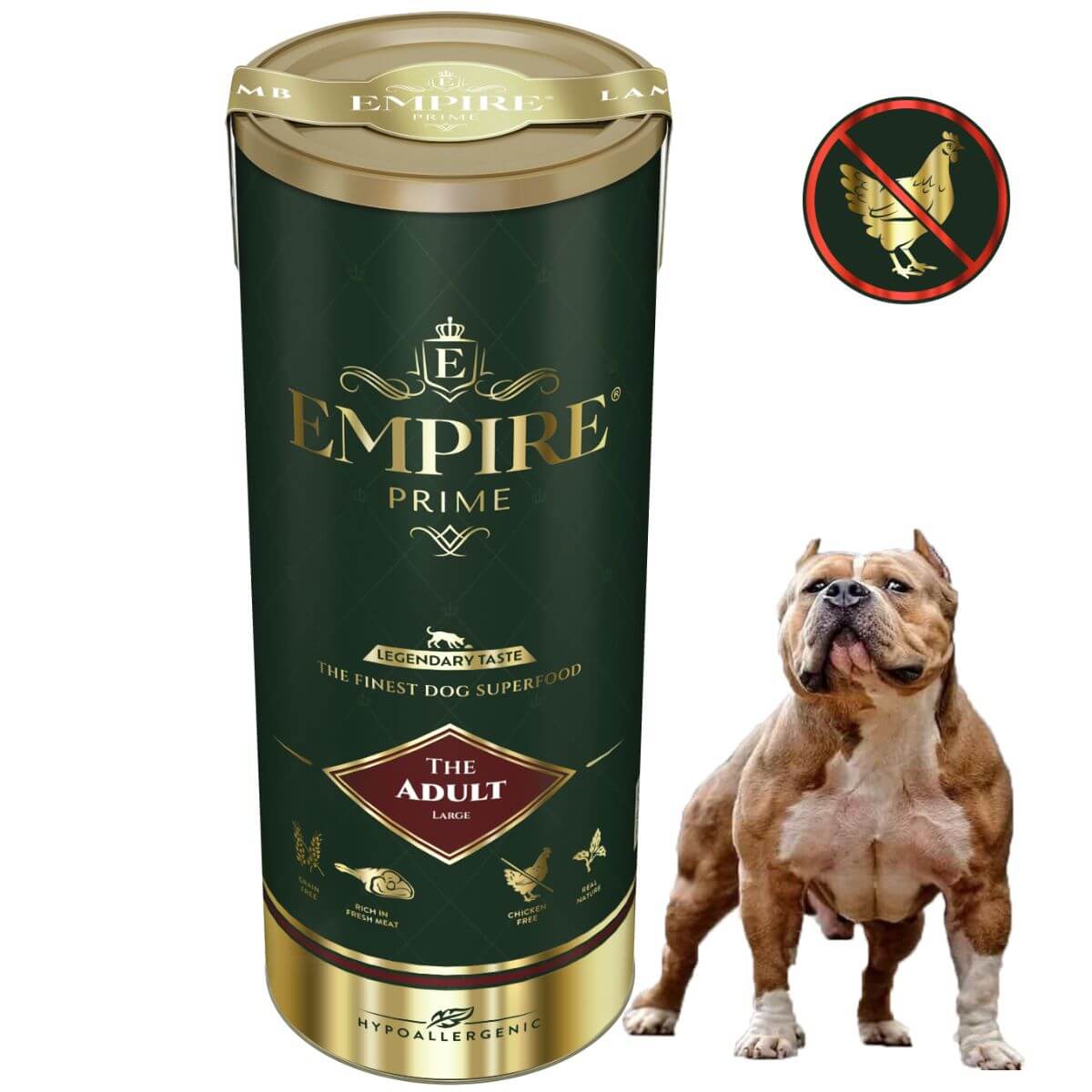 Monobiałkowa karma dla dorosłych american bully - hipoalergiczna - bez kurczaka 340g Empire Prime